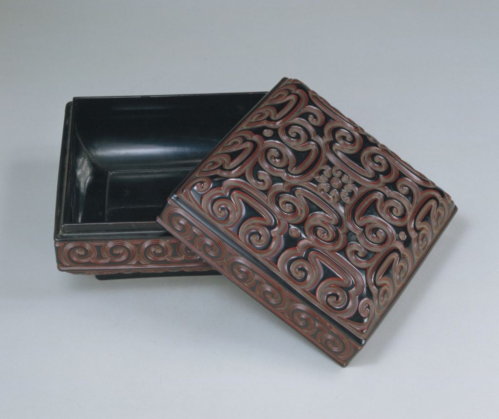 图片[1]-Carved Rhinoceros Ruyi Cloud Pattern Box-China Archive